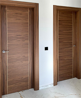 Puertas con veta horizontal y vertical