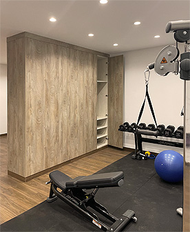 Vestidor en un gimnasio