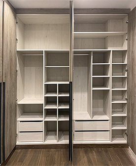 Estanterias de un vestidor